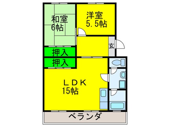 ハイツ西取石の物件間取画像